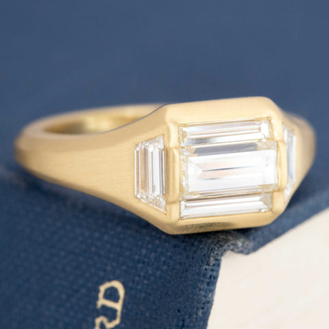 1.91ctw Step Cut Diamond Cluster Ring