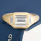 1.91ctw Step Cut Diamond Cluster Ring