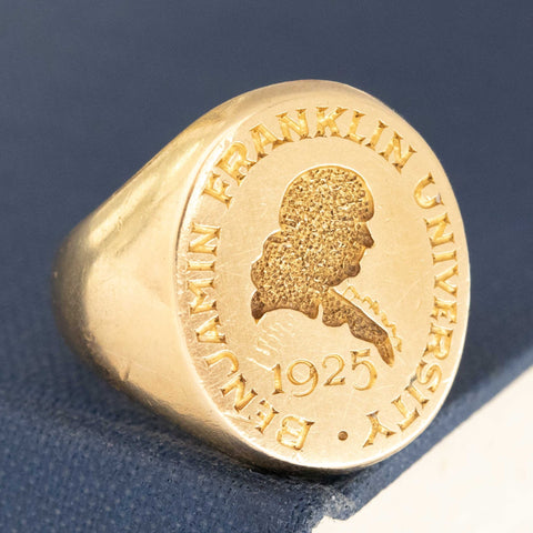 1925 Benjamin Franklin University Class Ring by Tiffany & Co