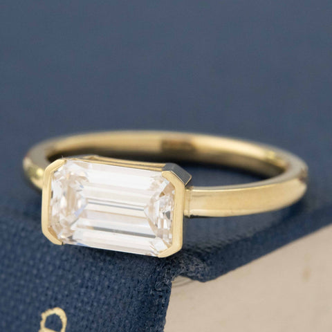 1.92ct Emerald Cut Diamond Solitaire, GIA F