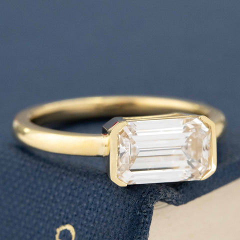 1.92ct Emerald Cut Diamond Solitaire, GIA F