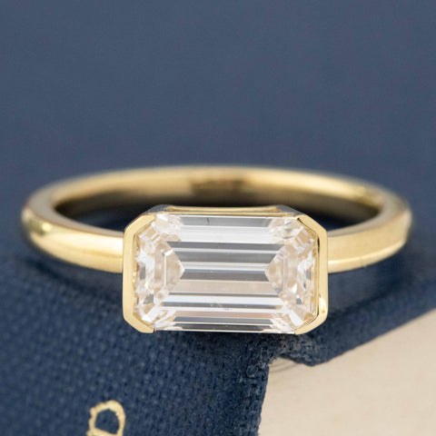 1.92ct Emerald Cut Diamond Solitaire, GIA F