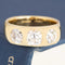 1.92ctw Old Mine & Old European Cut Diamond Flush Set Trilogy Ring