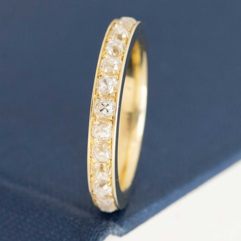 1.97ctw Old Mine Cut Diamond Eternity Band