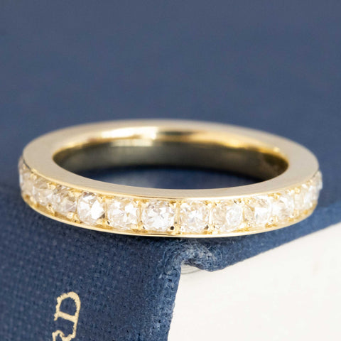1.97ctw Old Mine Cut Diamond Eternity Band