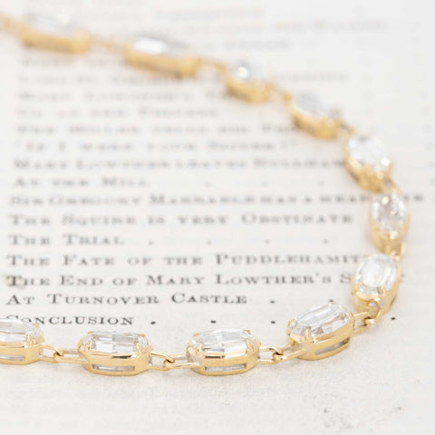 19.80ctw Oval Step Cut Diamond Riviere Necklace, GIA