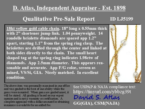 1.98ctw Diamond Bead Station Necklace