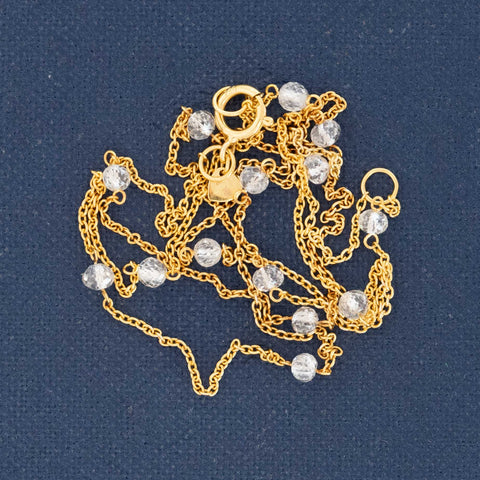 1.98ctw Diamond Bead Station Necklace