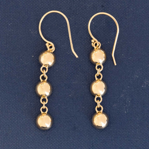 1.98ctw Old European Cut Diamond Drop Bezel Earrings
