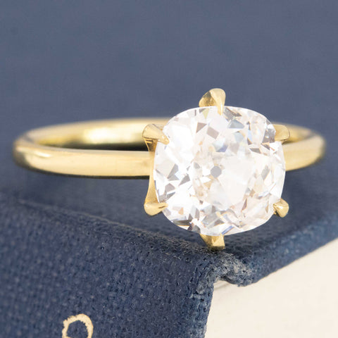 2.06ct Old Mine Cut Diamond Solitaire, GIA E SI1