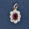 2.00ctw Antique Diamond & Tourmaline Cluster Pendant