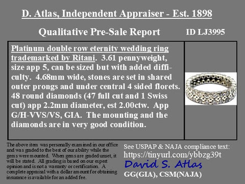 2.00ctw Double Row Diamond Eternity Band by Ritani