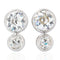 2.00ctw (est) Antique Old European Cut Diamond Double Drop Bezel Earrings