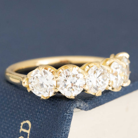 2.00ctw Old European Cut Diamond 5-Stone Band