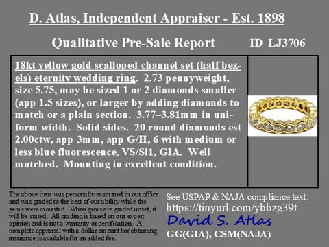 2.00ctw Round Brilliant Cut Diamond Half-Bezel Eternity Band