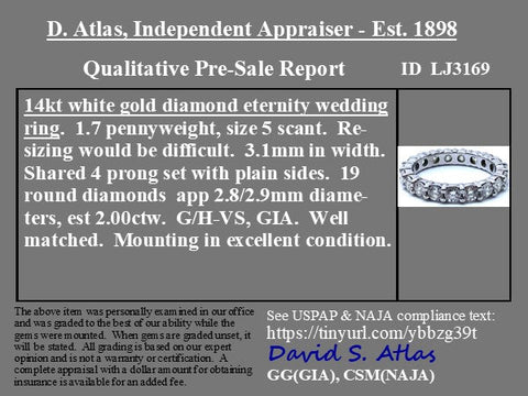 2.00ctw Round Cut Diamond Eternity Band