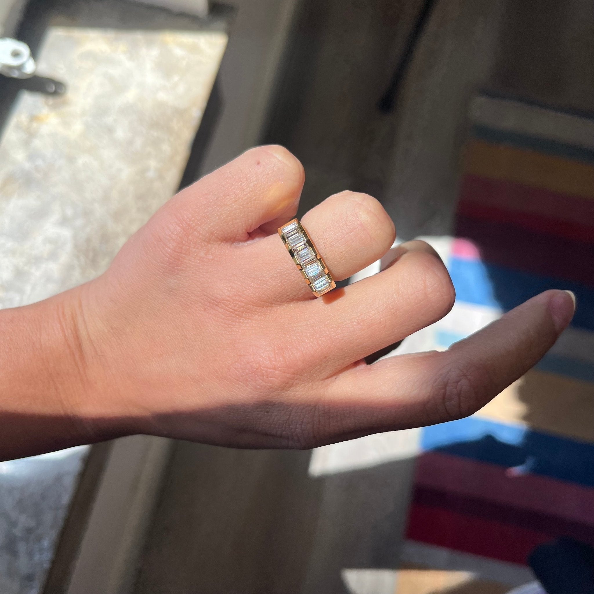 2.00ctw Vintage Baguette Cut Diamond "Zig-Zag" Band