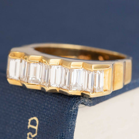 2.00ctw Vintage Baguette Cut Diamond "Zig-Zag" Band