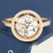 2.01ct Old European Cut Diamond Open Bezel Solitaire, GIA N VS2