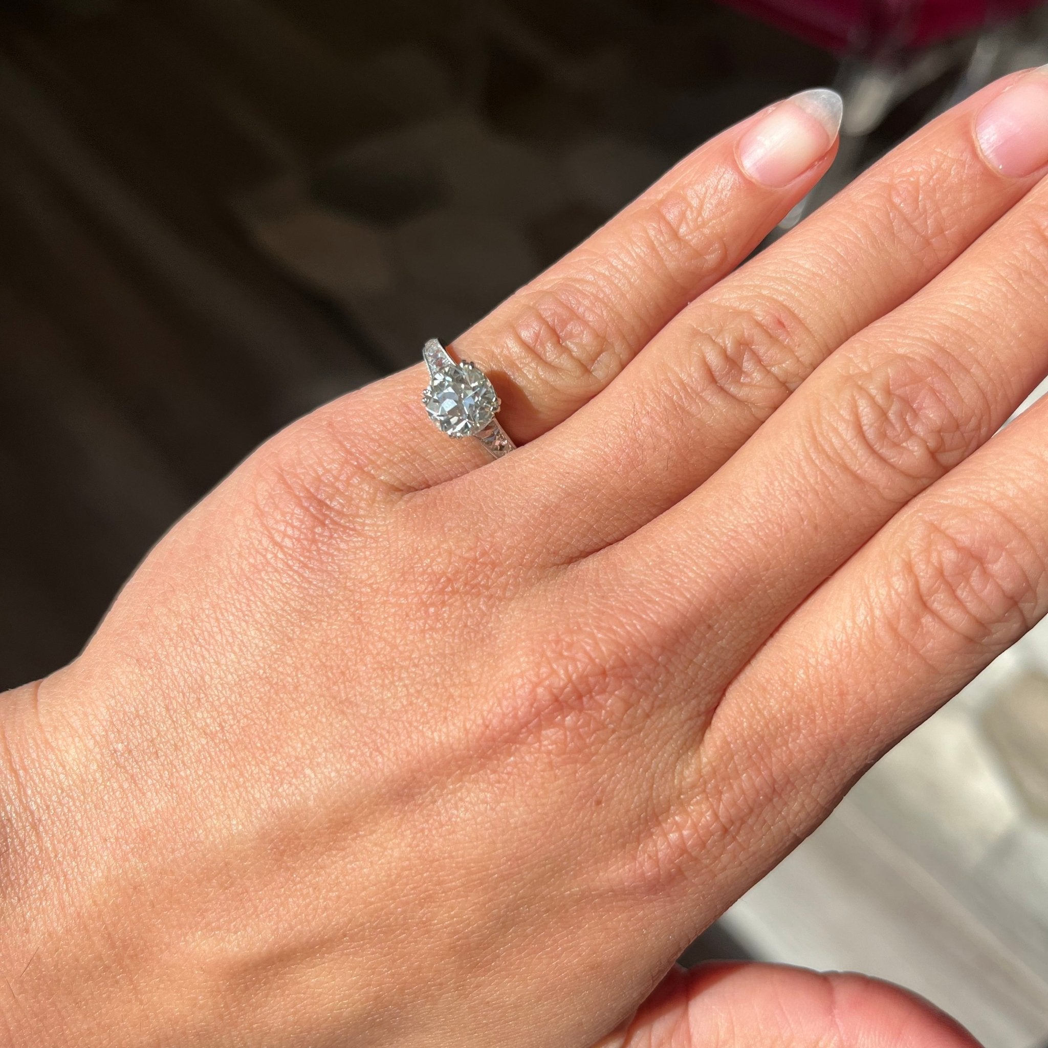 2.01ct Old European Cut Diamond Solitaire, by Leon Mege