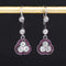 2.01ctw Old European Cut Diamond & Ruby Drop Earrings