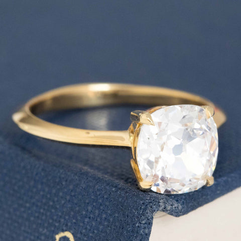 2.02ct Old Mine Cut Diamond Solitaire, GIA K SI1