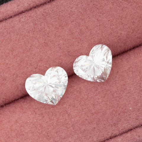 2.02ctw Heart Cut Diamond Matched Pair, GIA F VS