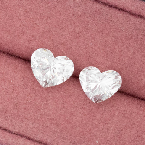 2.02ctw Heart Cut Diamond Matched Pair, GIA F VS