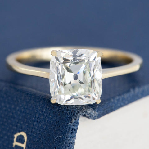2.03ct Cushion Cut Diamond Solitaire, GIA