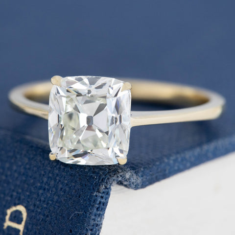 2.03ct Cushion Cut Diamond Solitaire, GIA