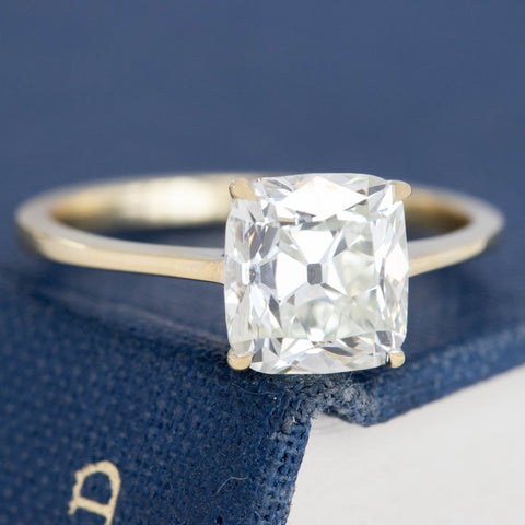 2.03ct Cushion Cut Diamond Solitaire, GIA