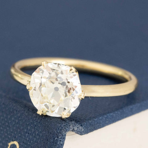 2.03ct Old European Cut Diamond Solitaire, GIA