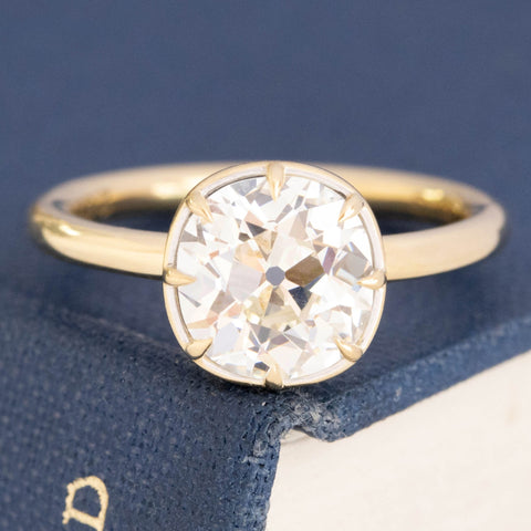 2.03ct Old Mine Cut Diamond Solitaire
