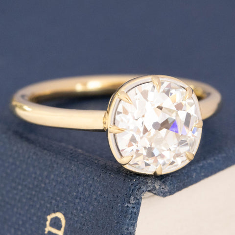2.03ct Old Mine Cut Diamond Solitaire