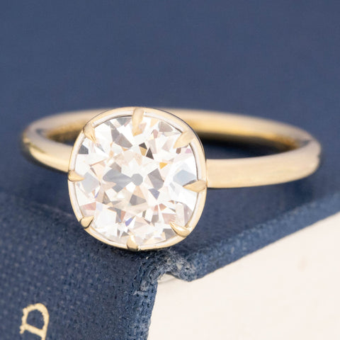 2.03ct Old Mine Cut Diamond Solitaire