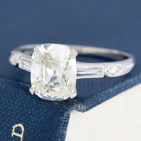 2.03ct Old Mine Cut Diamond Solitaire, GIA L VVS2