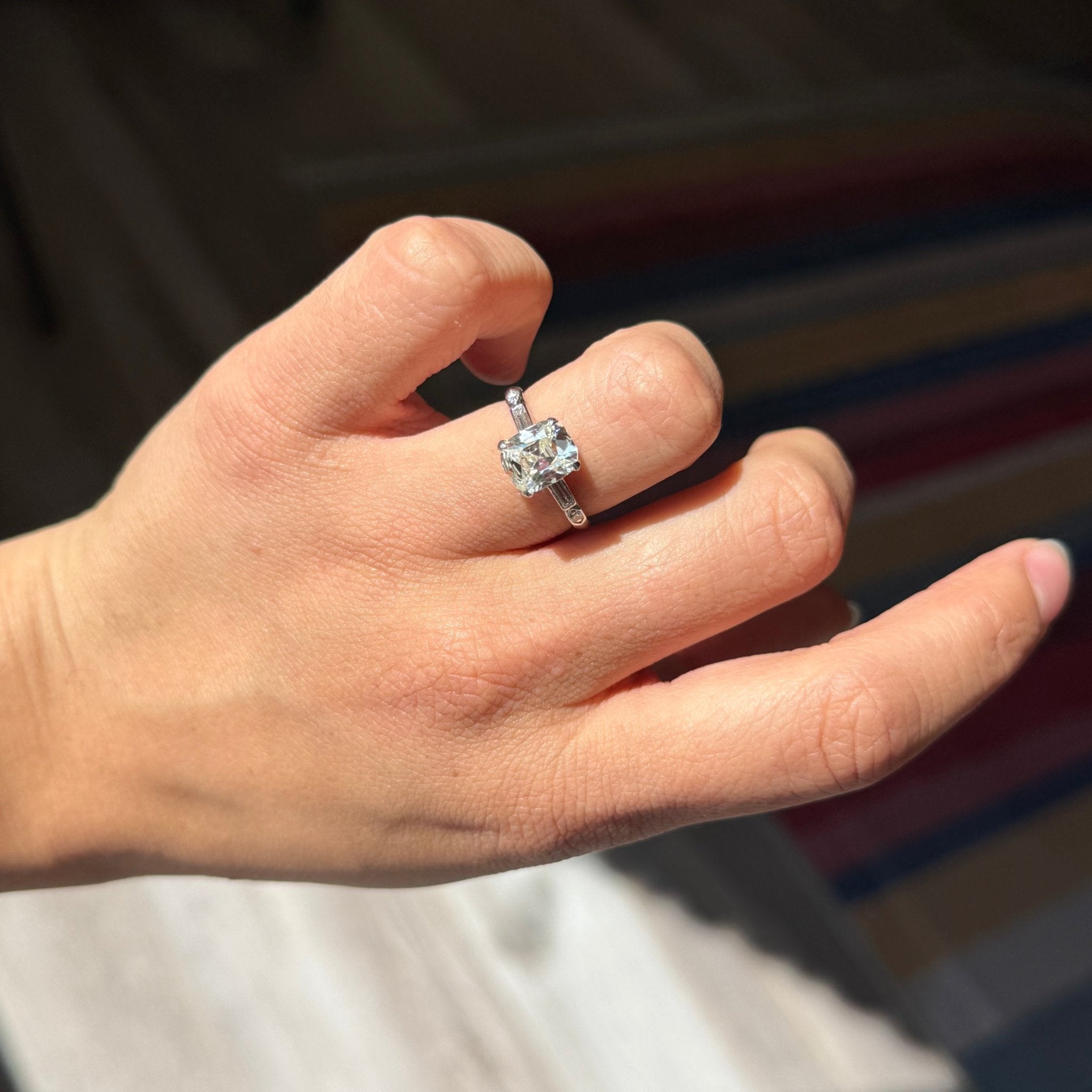 2.03ct Old Mine Cut Diamond Solitaire, GIA L VVS2