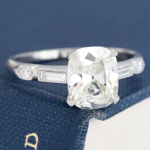 2.03ct Old Mine Cut Diamond Solitaire, GIA L VVS2