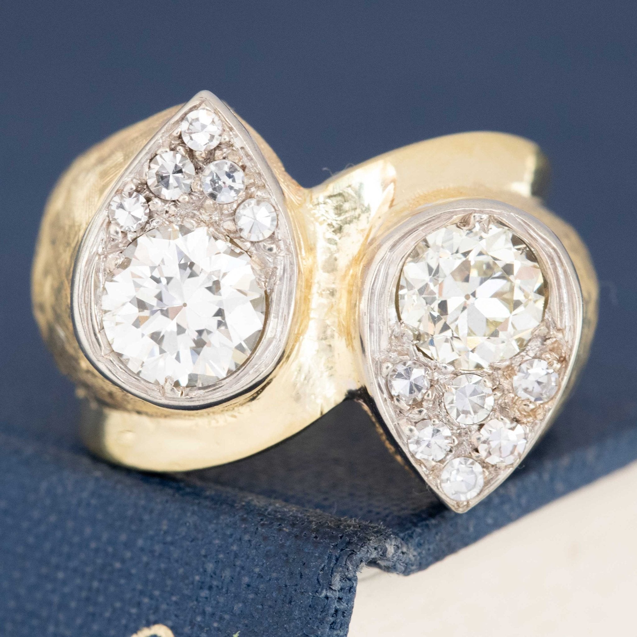 2.03ctw Vintage Old European Cut Diamond Cluster Ring