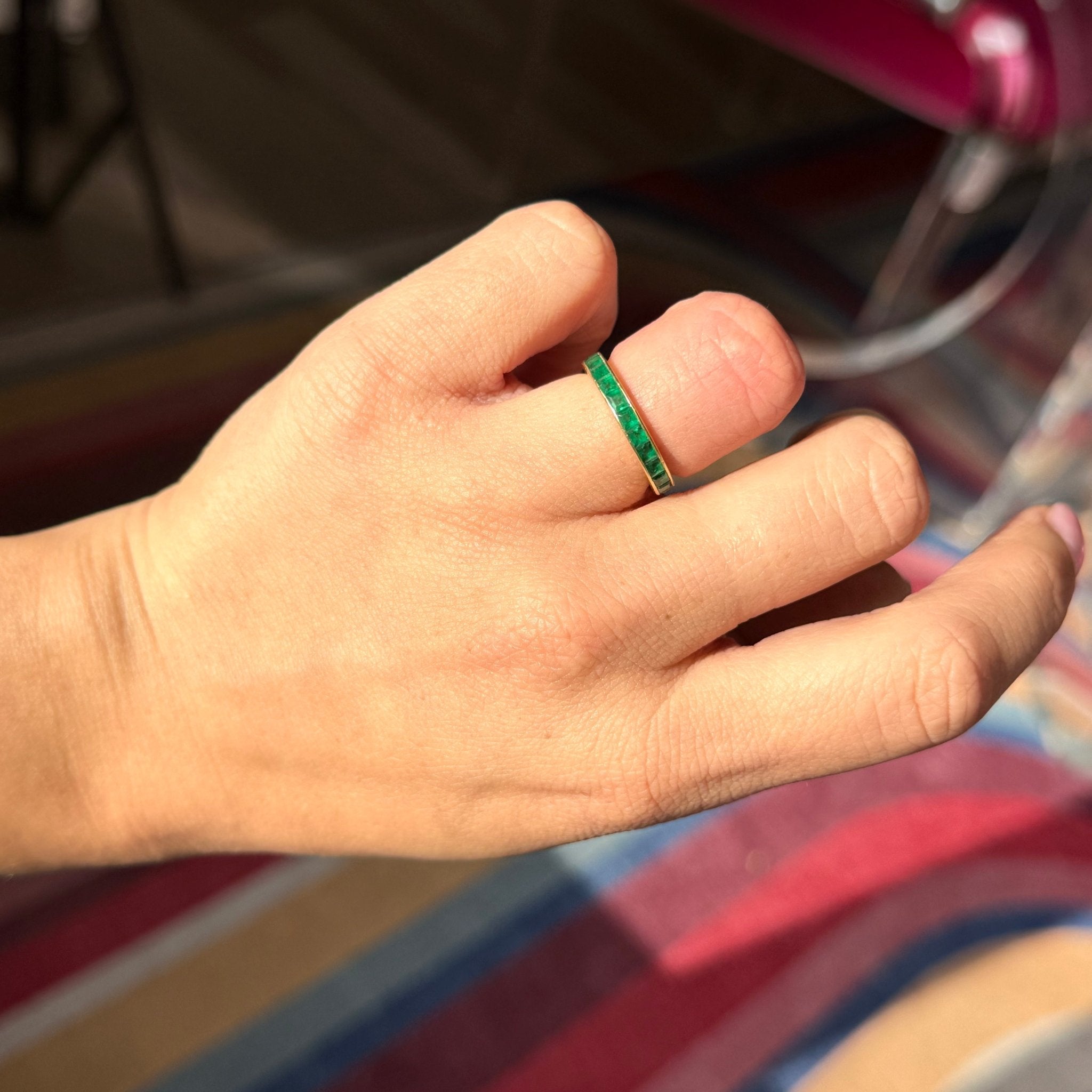 2.04ctw RARE Vintage Emerald Eternity Band, by Cartier London