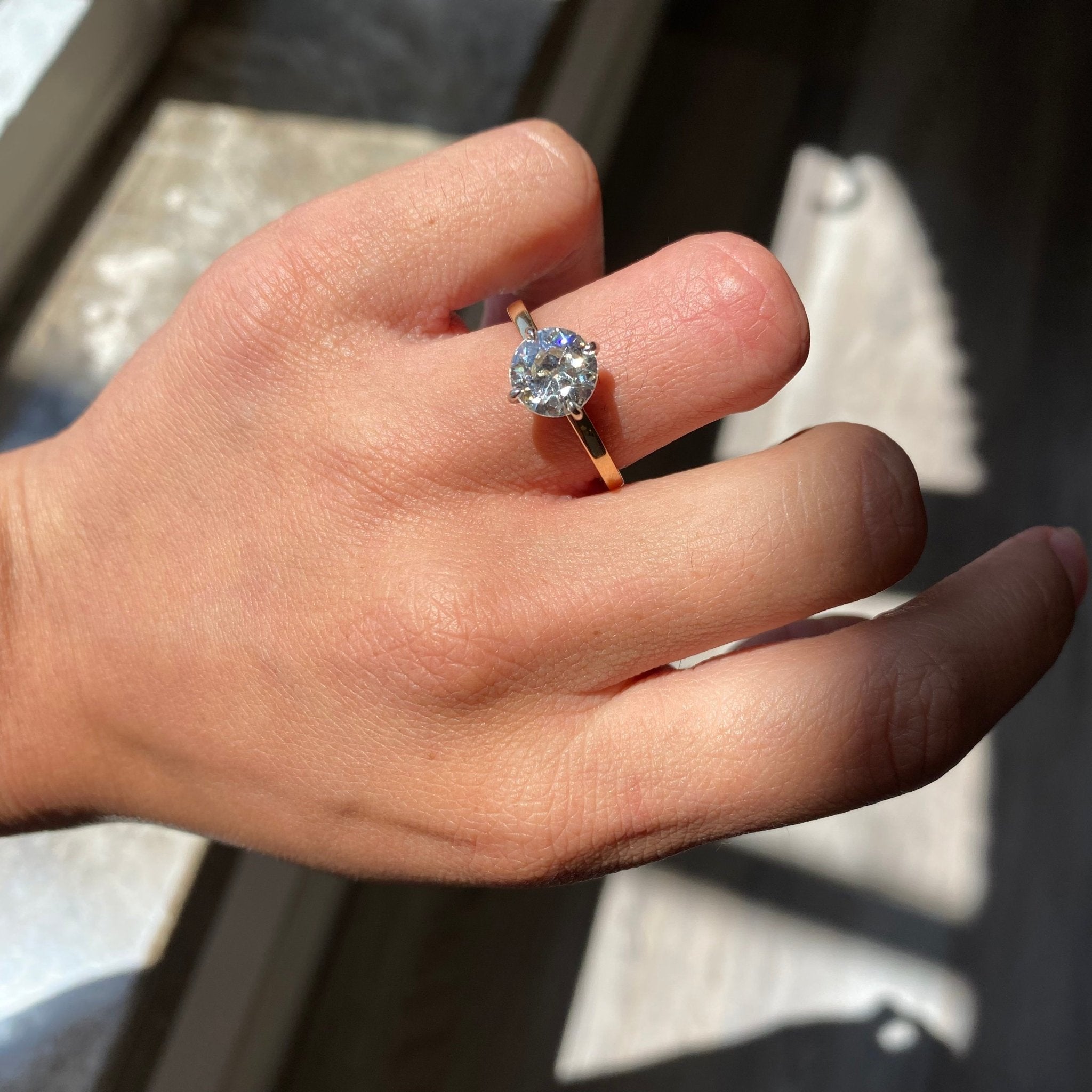 2.05ct Old European Cut Diamond Solitaire