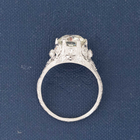 2.05ct Vintage Old European Cut Diamond Solitaire