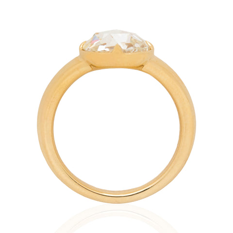 2.05ct Round Rose Cut Diamond Solitaire, GIA