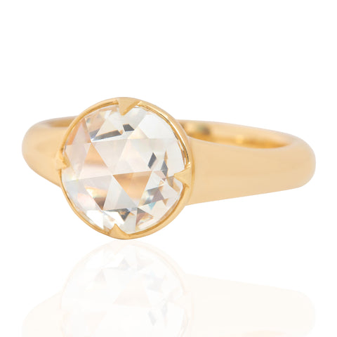 2.05ct Round Rose Cut Diamond Solitaire, GIA