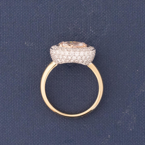 2.05ctw Faint Pink Marquise Cut Diamond Halo Ring