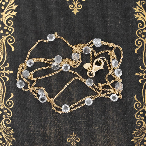 2.05ctw Rose Cut Diamond Station Necklace