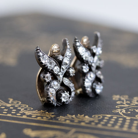 2.05ctw Victorian Diamond Clip Earrings