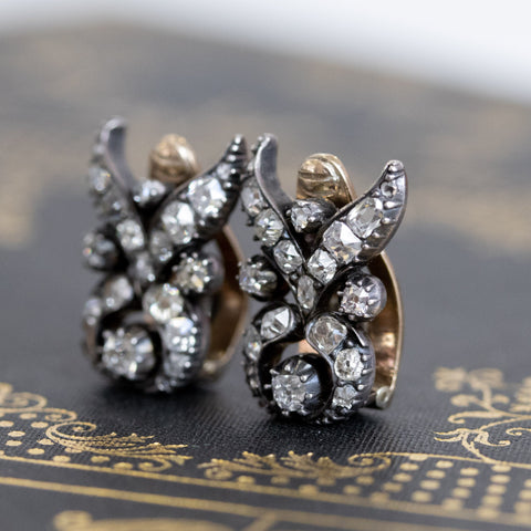 2.05ctw Victorian Diamond Clip Earrings