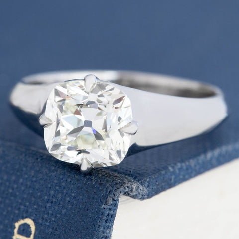 2.06ct Cushion Cut Diamond Solitaire, GIA K VS2