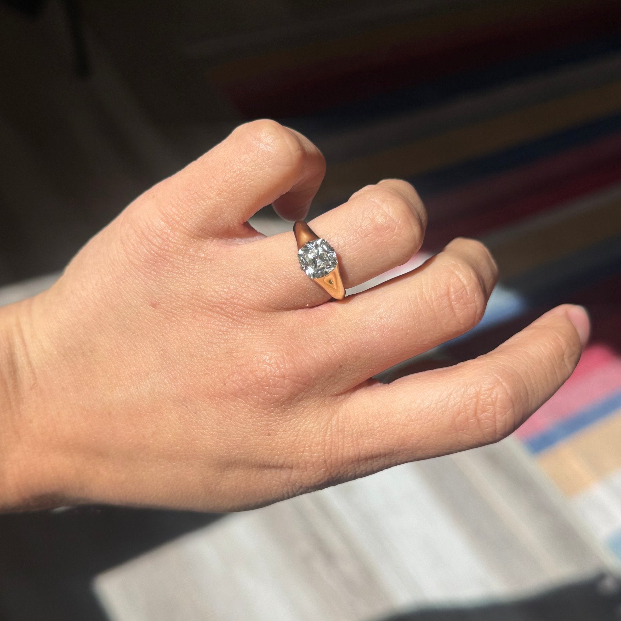 2.06ct Cushion Cut Diamond Solitaire, GIA L VS1